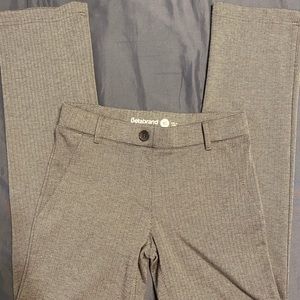 Betabrand Tan Herringbone Straight Leg: XS Petite